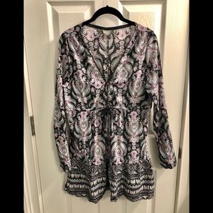 Athleta A-line Tunic Shirt Lavender Grey Small